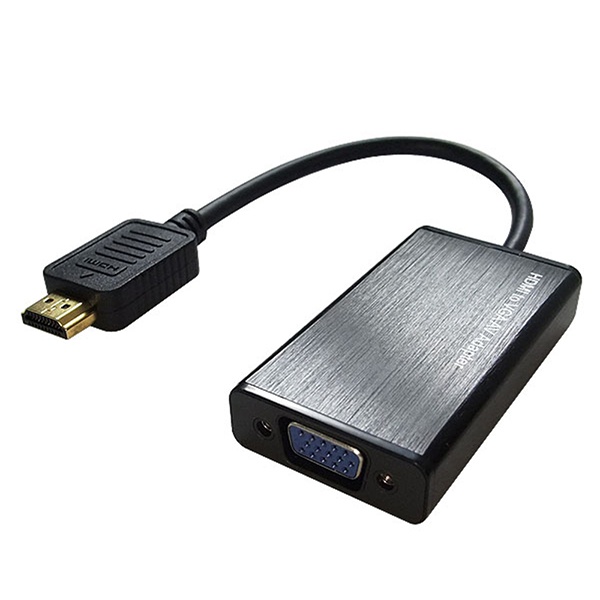 [대원TMT] HDMI to VGA 컨버터, 오디오 지원 [DW-SMT04] [블랙]